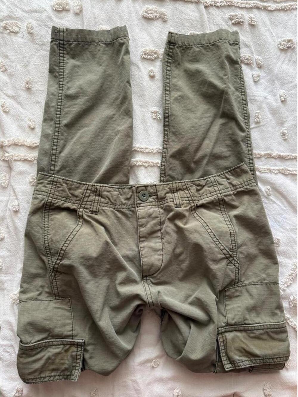 Free People Olive Green Cargo Utility Pants Size 2